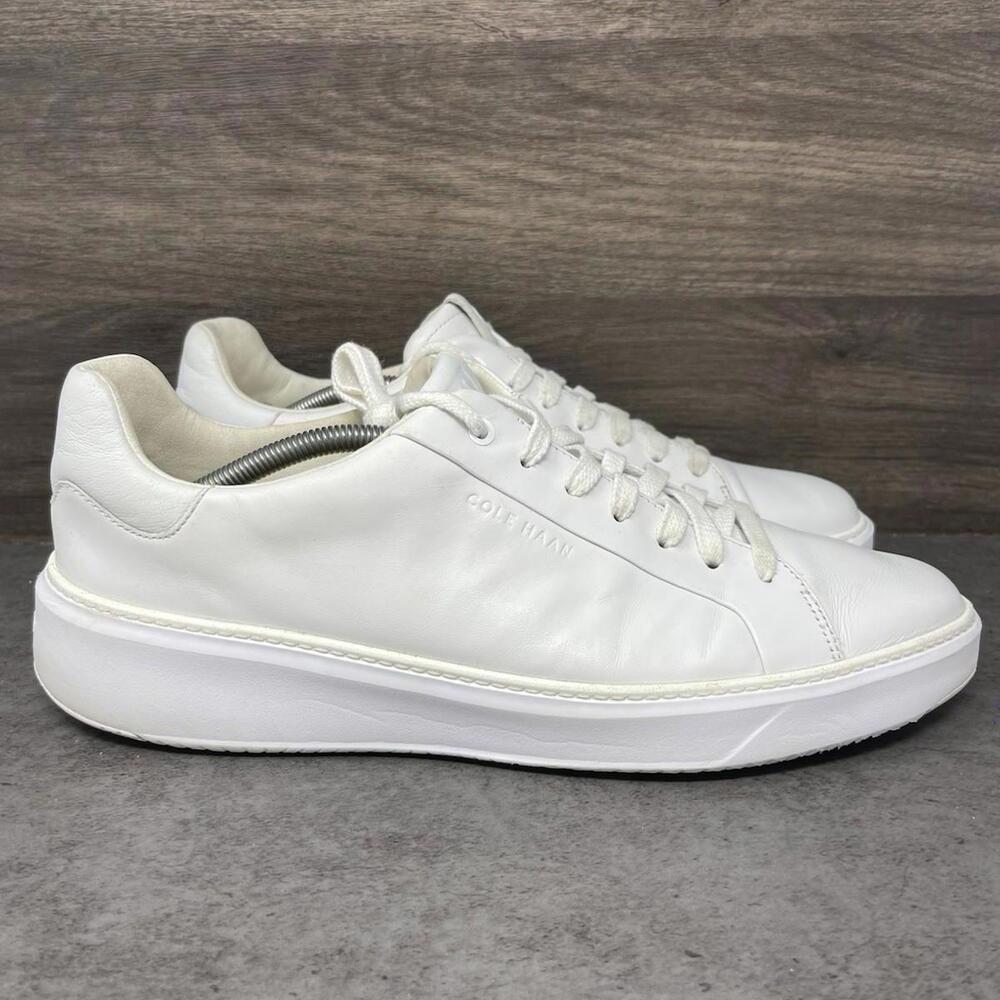 Cole Haan White Leather Men's Sneakers - Picture 5 of 11